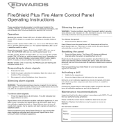 FireShield Plus Operating Instructions